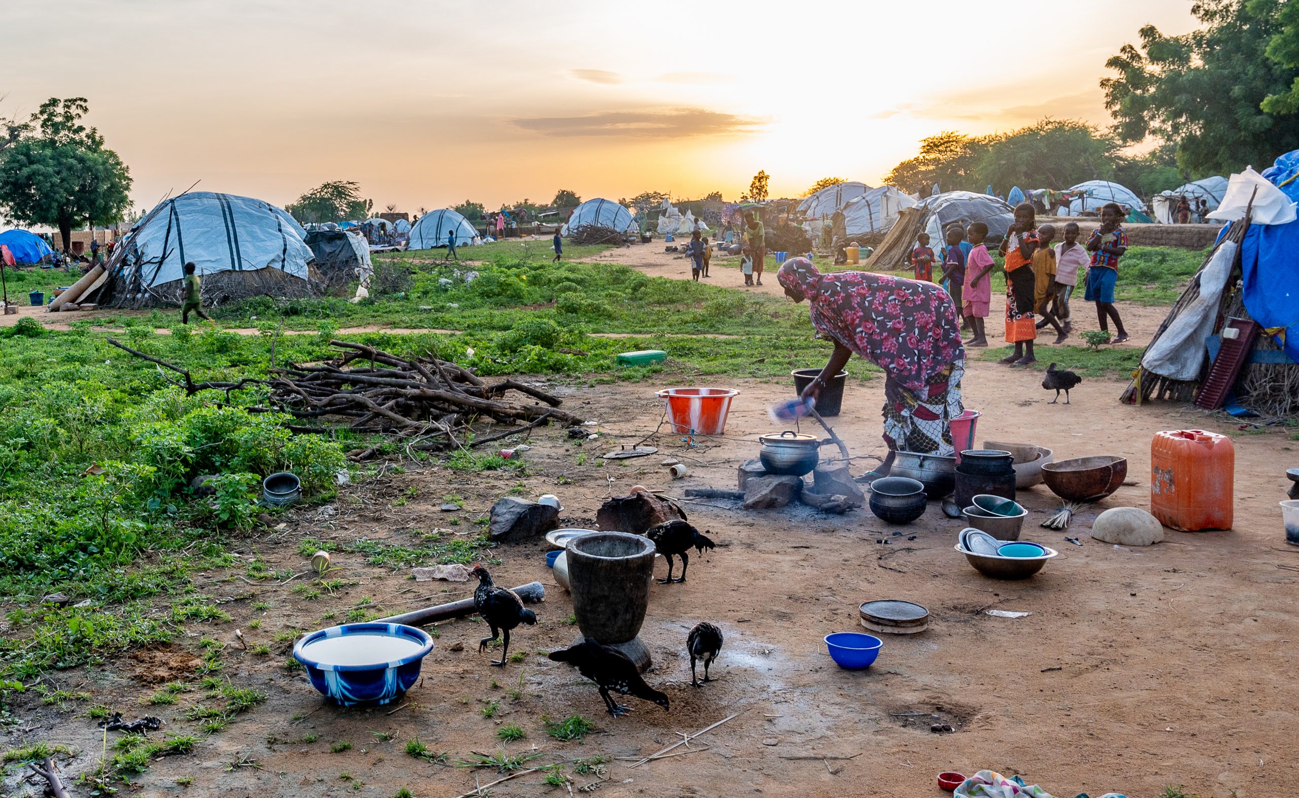 Camp des déplacés à Sévaré dans la région de Mopti au Centre du Mali